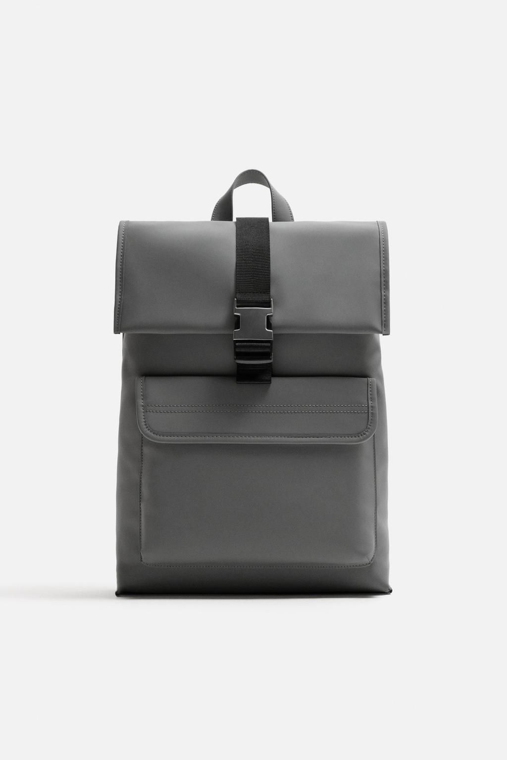 RUBBERISED BACKPACK WITH FLAP - Zara фото 12