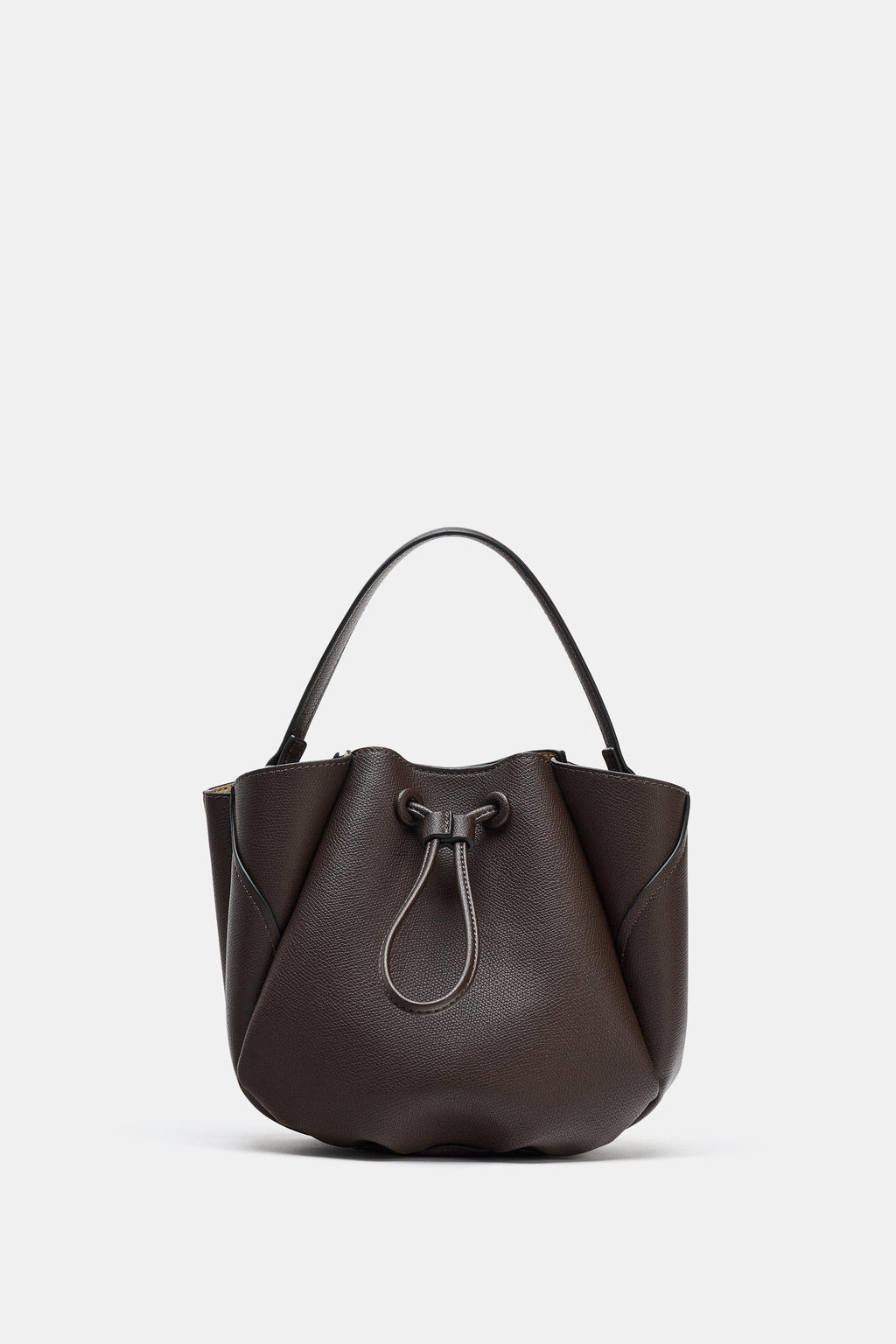 MINI BUCKET BAG WITH TOPSTITCHING - Zara фото 8