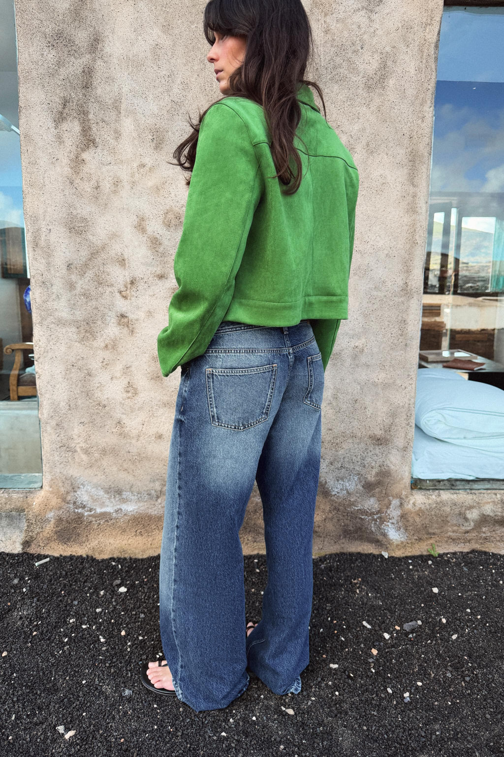 FAUX SUEDE CROP JACKET - Zara фото 6