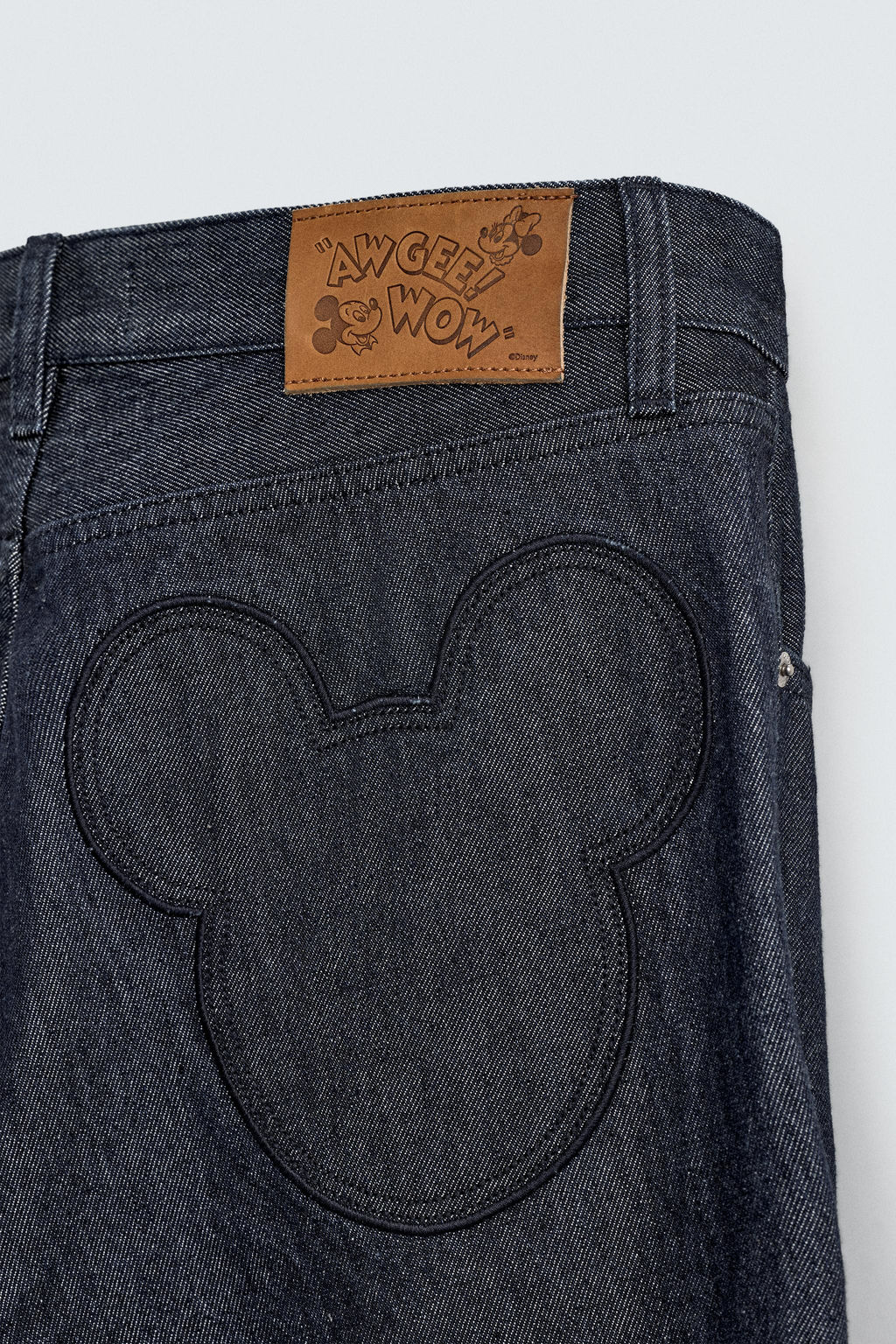 FLARE FIT JEANS WITH PATCHES HARRY LAMBERT FOR ZARA X DISNEY  фото 9