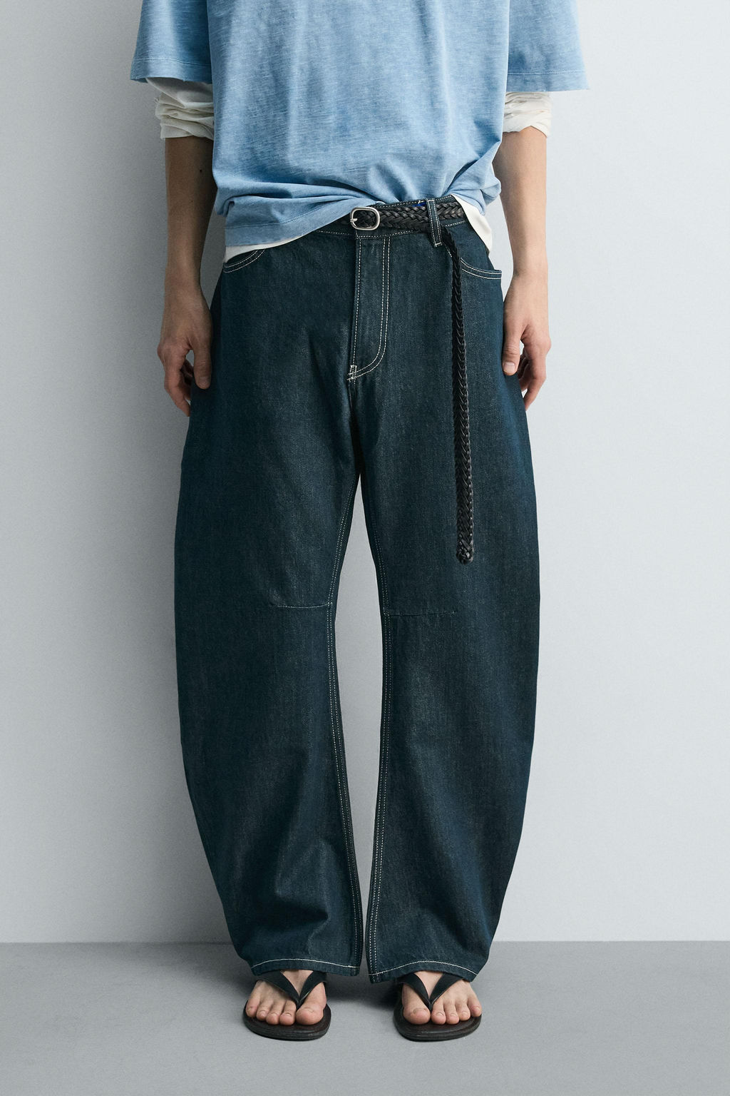 JEANS RELAXED BARREL FIT / ?ndigo - Zara фото 6