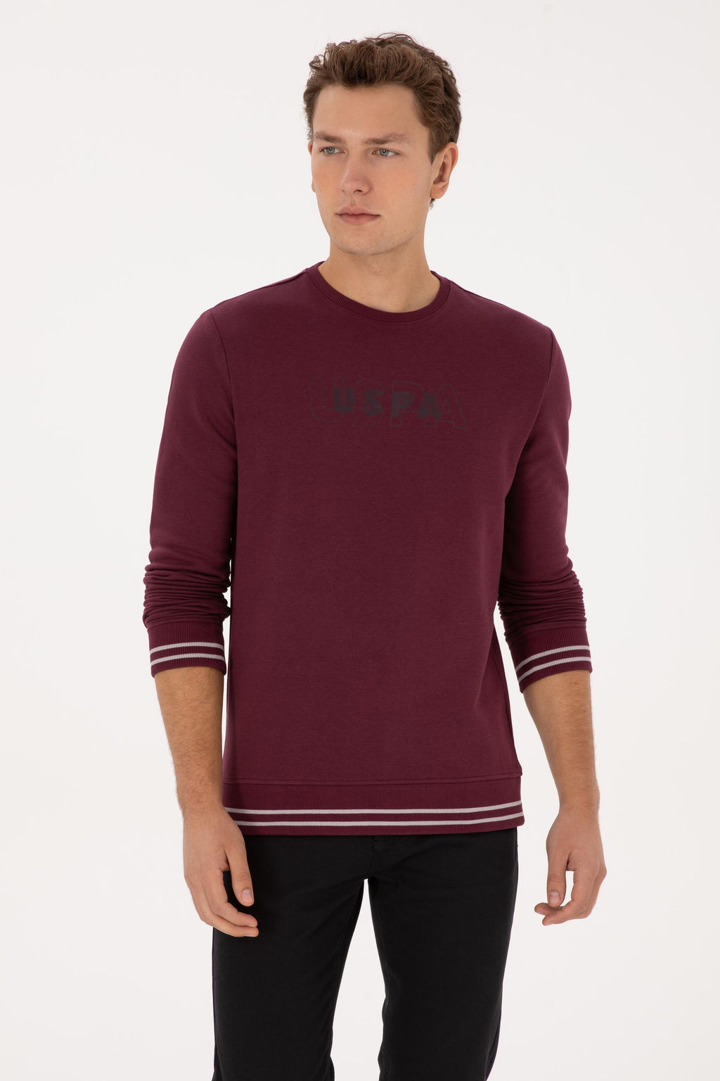 Erkek Bordo Sweatshirt