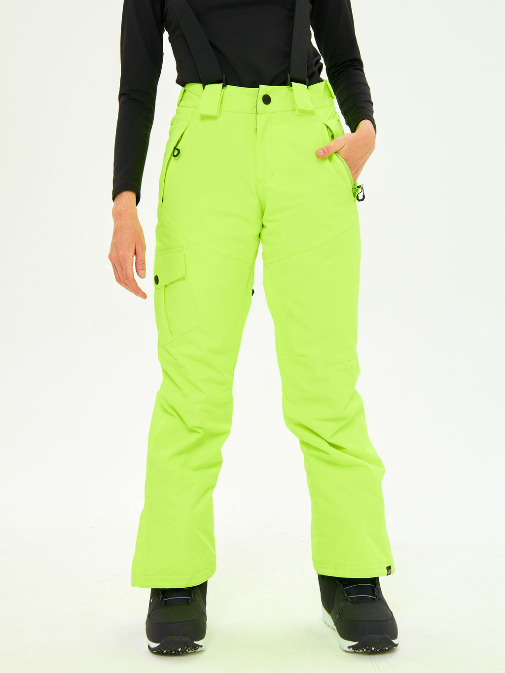 Брюки зимние женские / сноубордические Alpha Endless Симфония склона_YEL Желто-зеленый  фото 15
