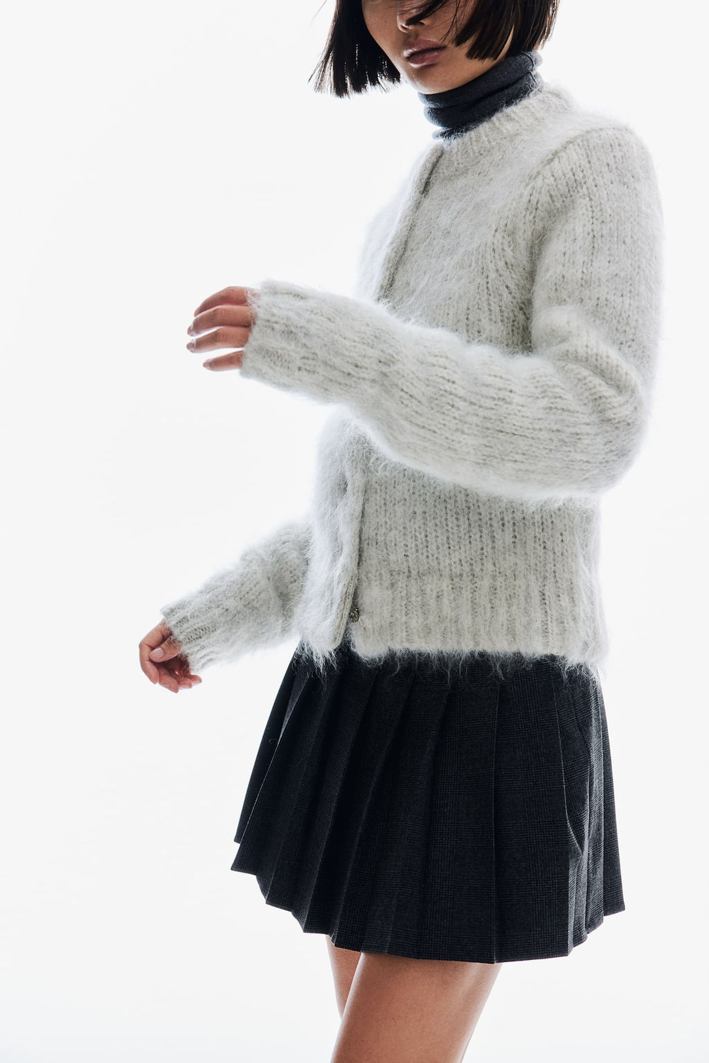 Mohair-blend cardigan - H&m фото 4