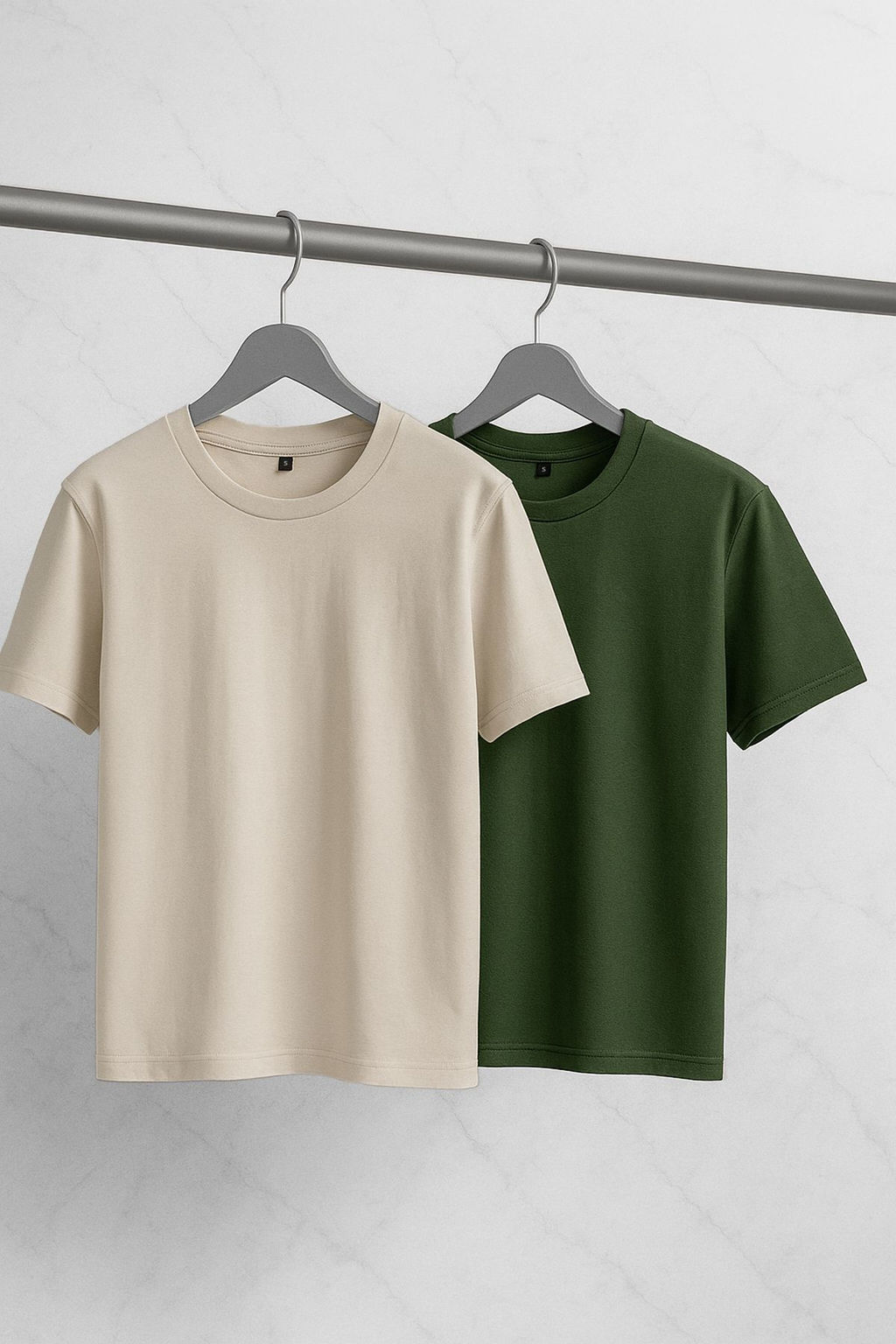 TRENDYOL MAN Siyah-Ekru Oversize 2li Paket Basic %100 Pamuklu T-Shirt TMNSS24TS00038 - Trendyolmilla фото 16