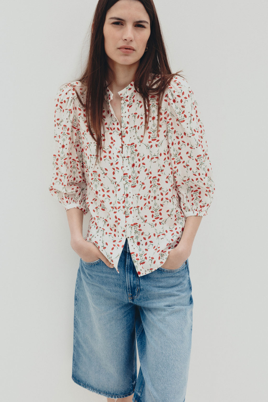 Blusa con mangas globo - H&m фото 4