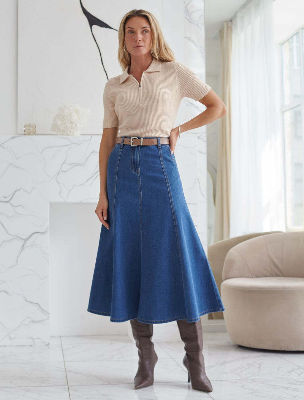 D39.351 Джемпер женский бежевый меланж