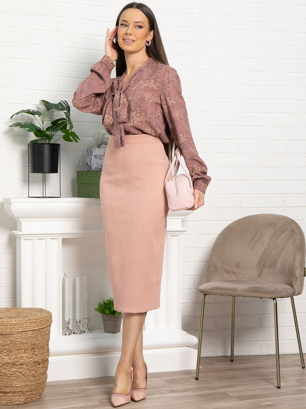 Рубашка с бантом Рузанна - Lt collection фото 16