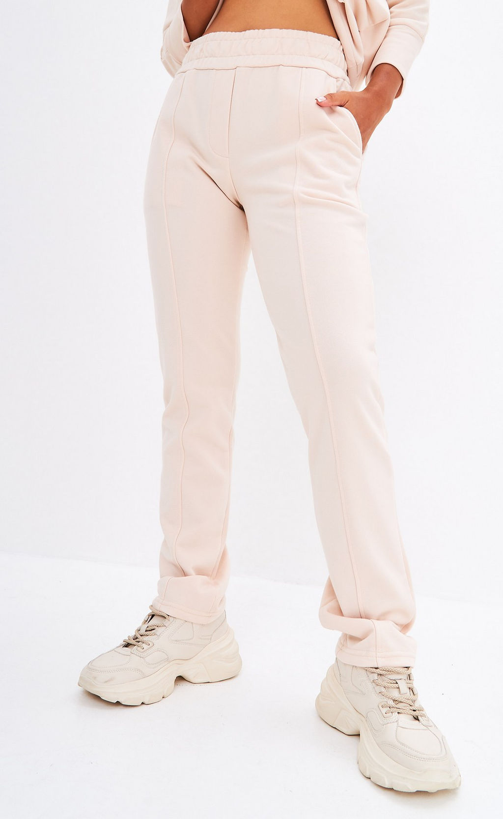Брюки спорт F312-0851 pale beige - Fine joyce фото 12
