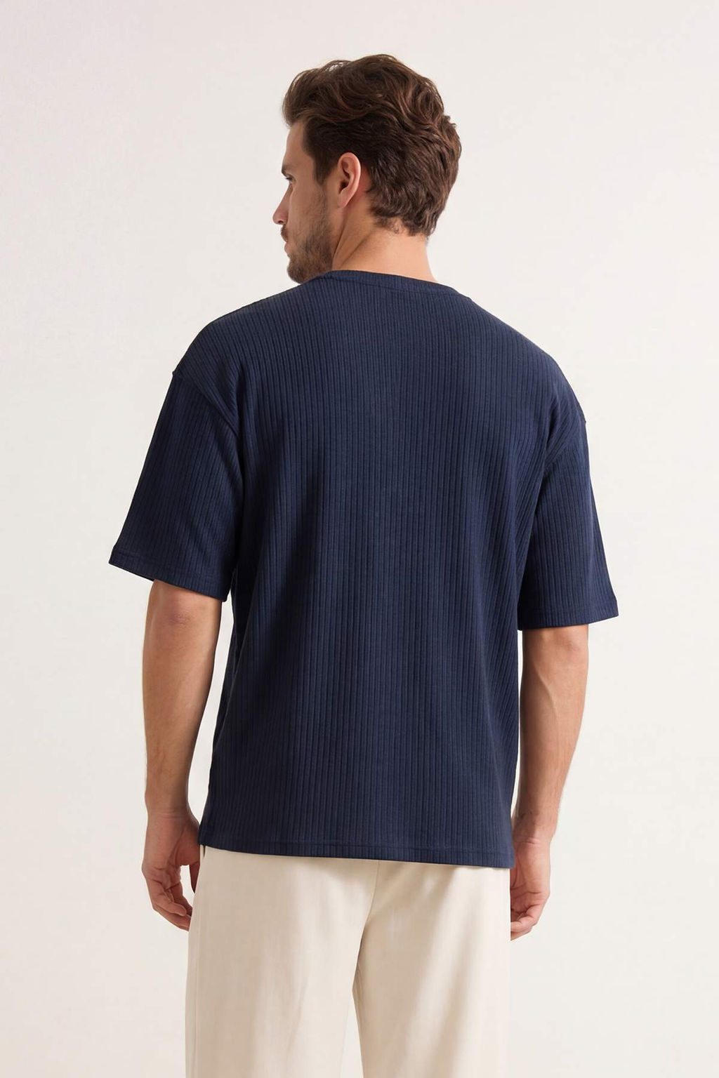 Kahverengi Dusuk Omuz Regular Fit Dokulu T-Shirt TMNSS26TS00005 - Trendyolmilla фото 12