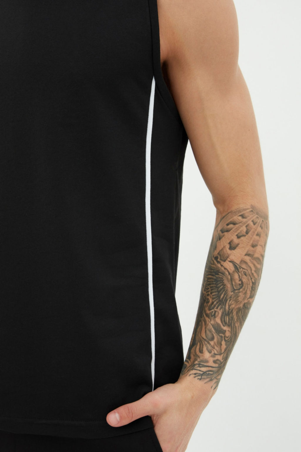 TRENDYOL MAN Siyah Regular/Normal Kesim Biyeli %100 Pamuklu Kolsuz T-Shirt/Atlet TMNSS21AL0140 - Trendyolmilla фото 3