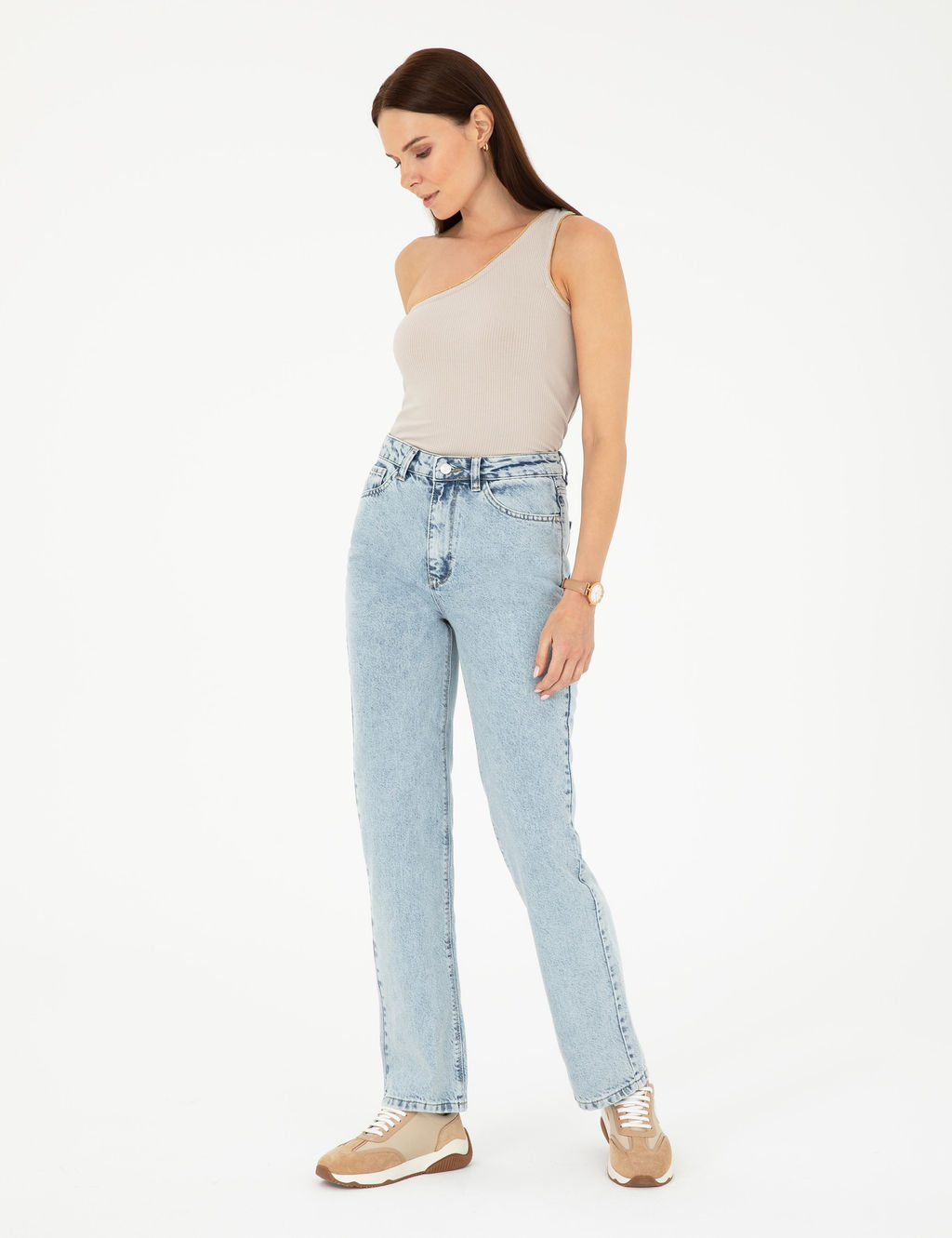 A__k Mavi Straight Fit Jean Pantolon