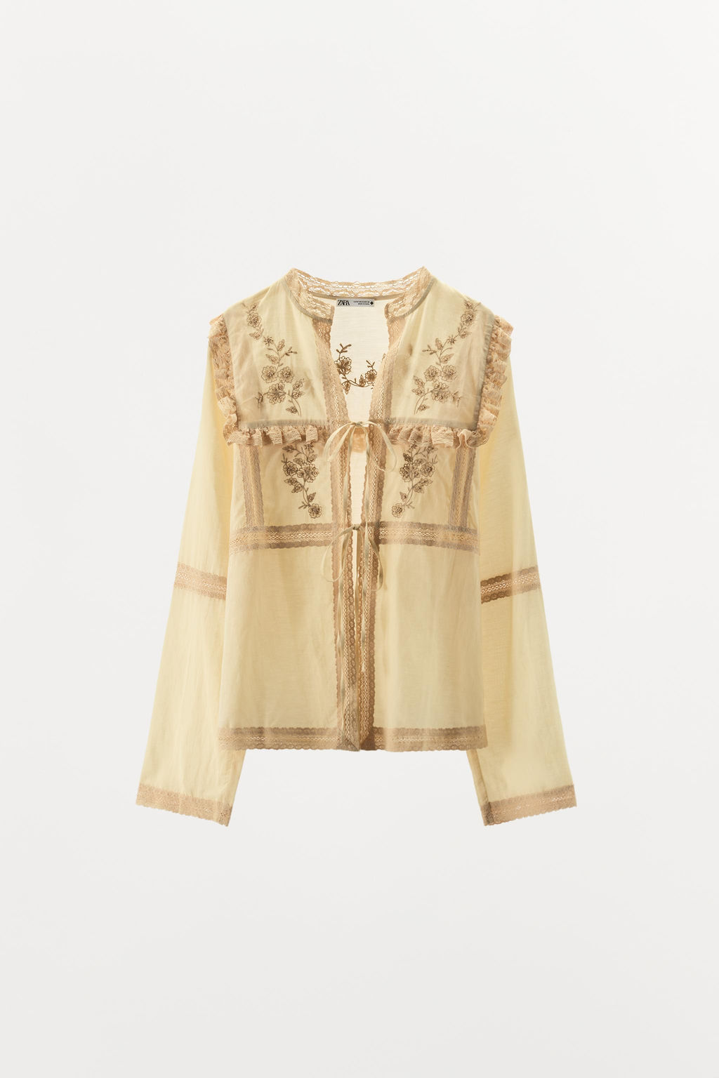 LIMITED EDITION LACE EMBROIDERED BLOUSE - Zara фото 4