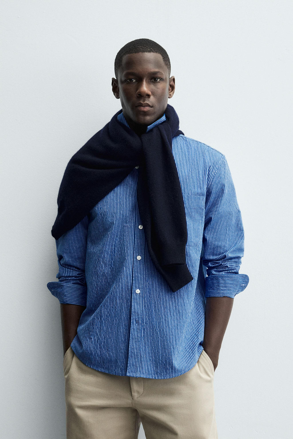 WASHED STRIPED SHIRT - Zara фото 2