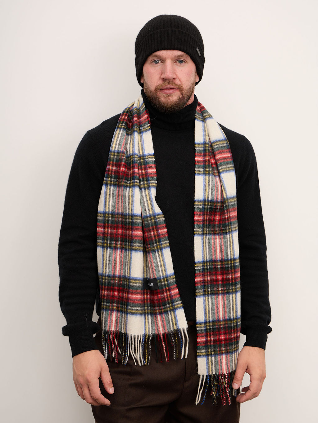 Шарф из кашемира 12218n белый