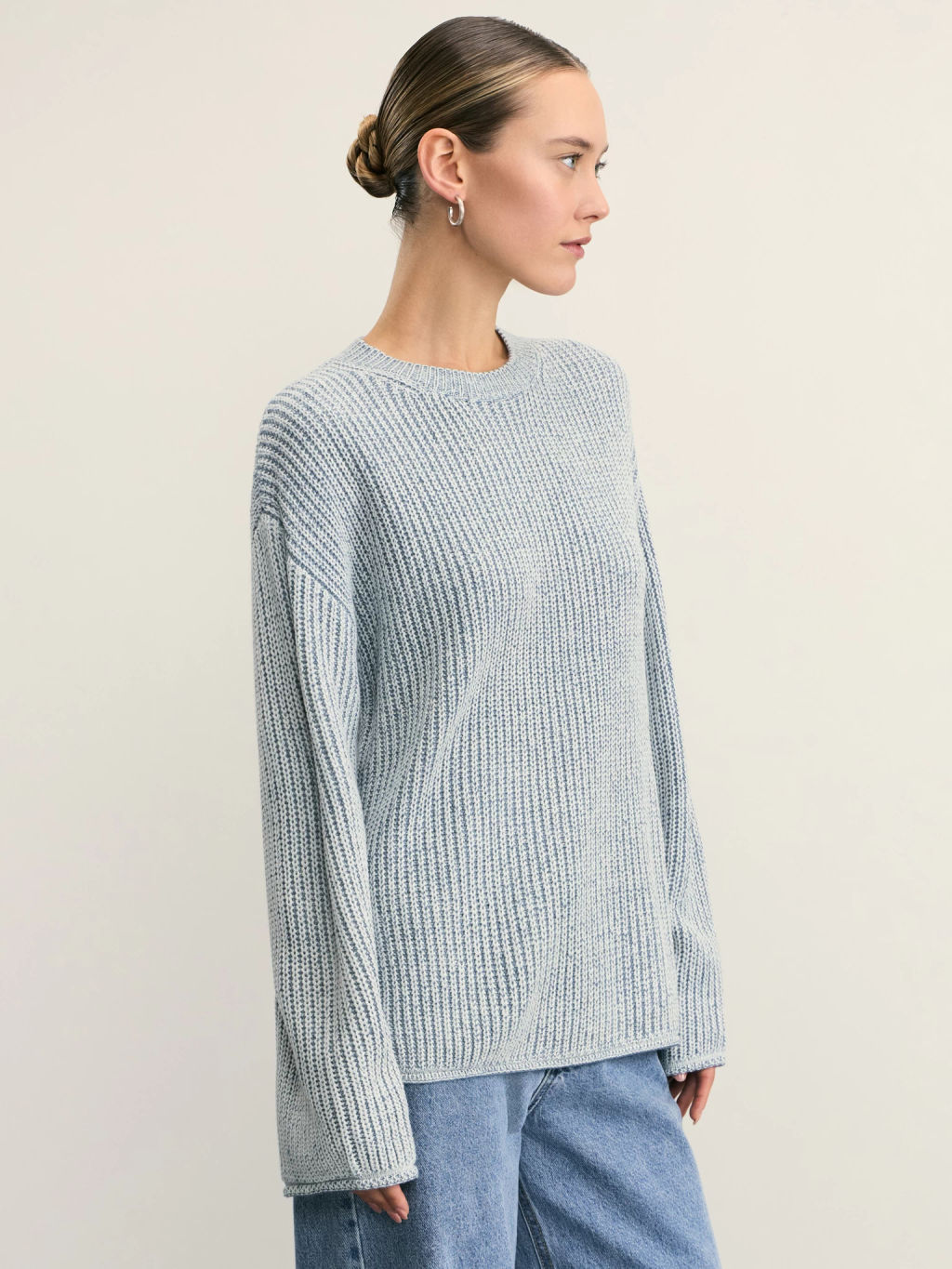 Джемпер свободного кроя крупной вязки / Zarina  фото 4