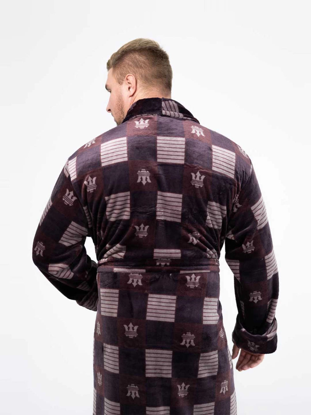 Халат мужской, цвет пурпурный