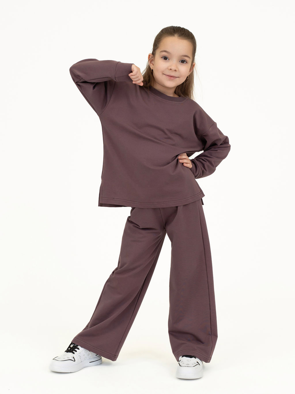 Костюм для девочки сливовый 7065 (122)