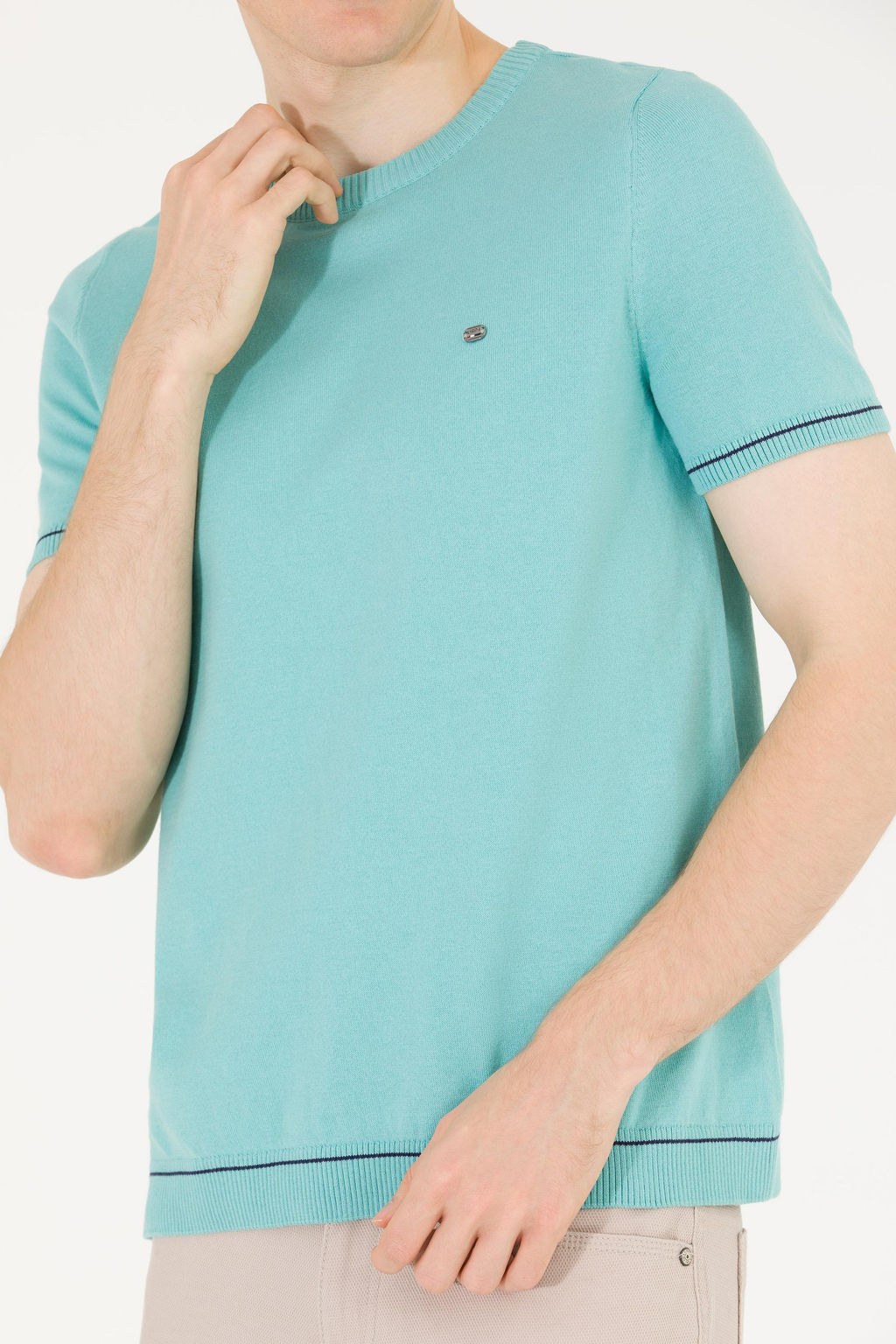 U. S. Polo Assn Мужской мятный трикотаж с круглым вырезом - U.s. polo assn фото 6