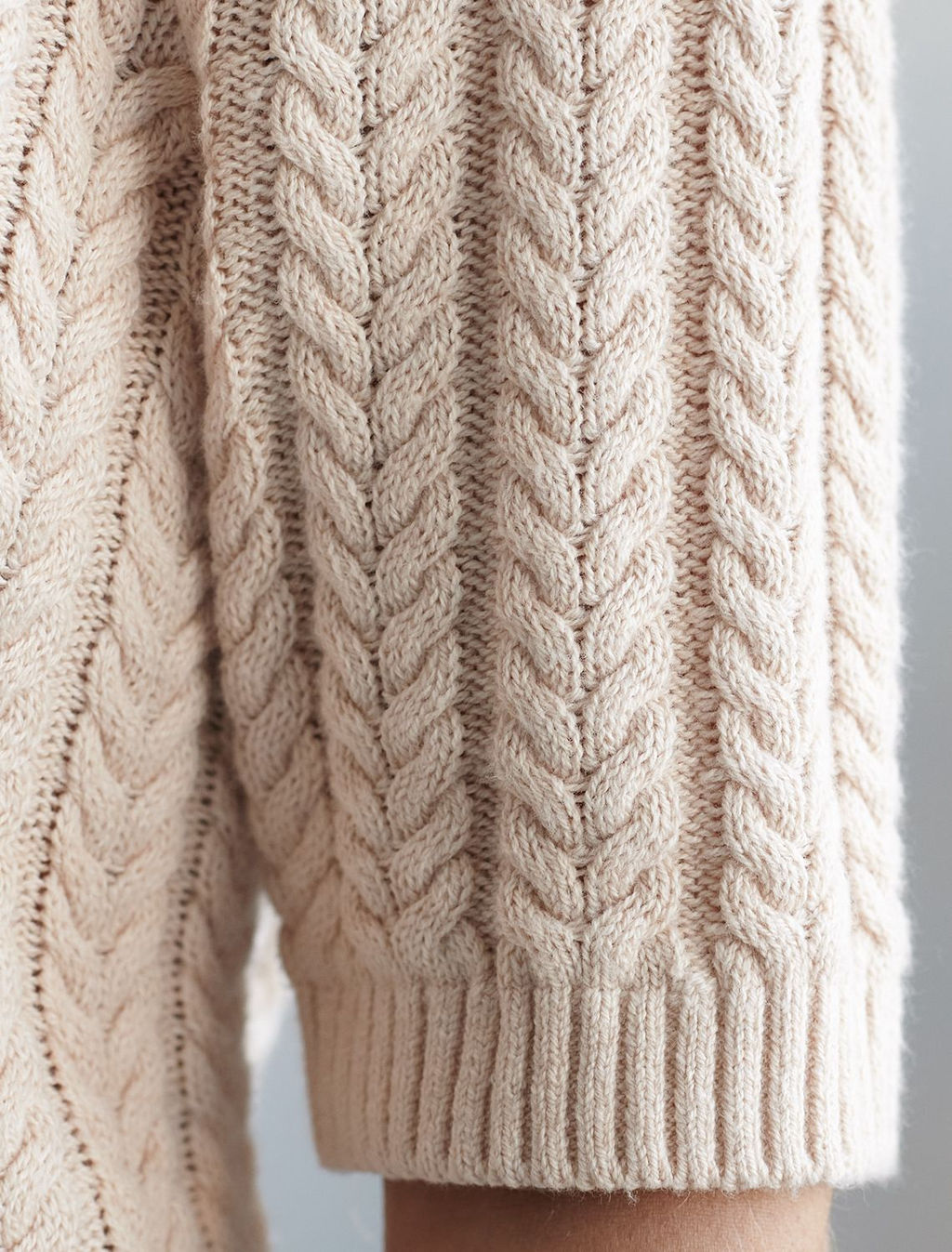 Джемпер фактурной вязки из хлопка с кашемиром