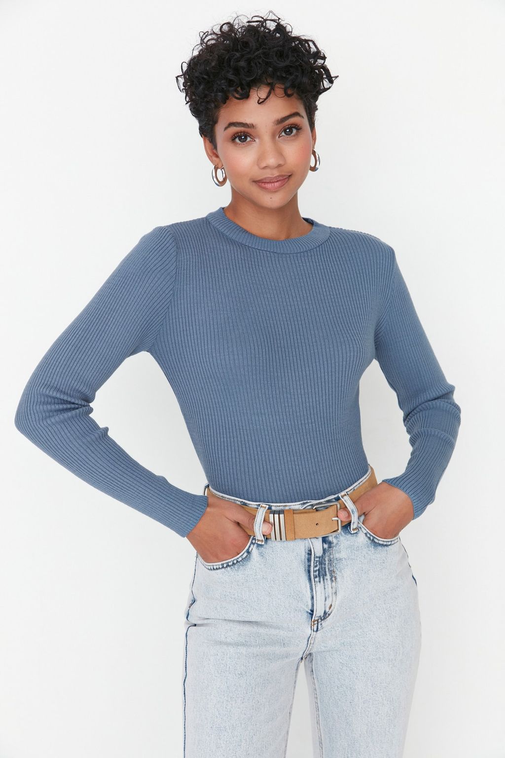 Tas Basic Fitilli Triko Kazak TWOAW22KZ1708 - Trendyolmilla фото 11