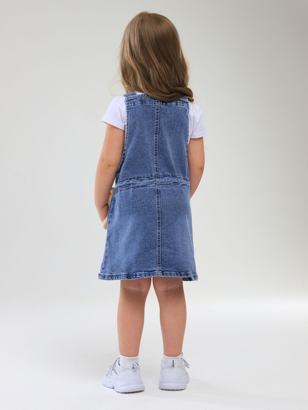 Сарафан джинсовый для девочек - Синий мир фото 13