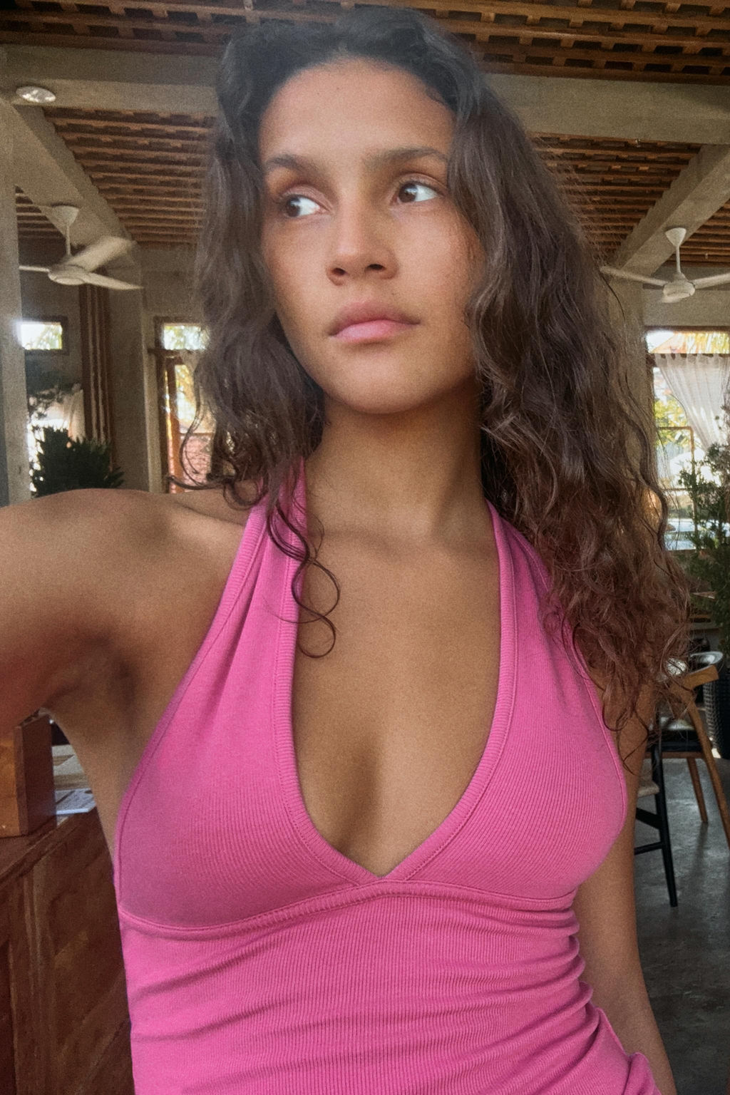TOP HALTER CREPE / Rosa / Lila - Zara фото 2