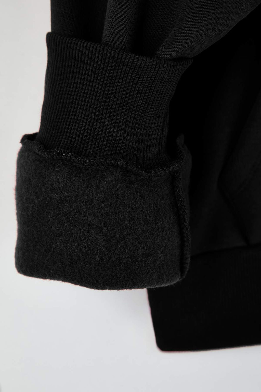 Teen Bordo Kapusonlu Kal?n Ici Polarl? Yar?m Pat Fermuarl? Cepli Orme Sweatshirt TWOAW26SW00160 - Trendyolmilla фото 11