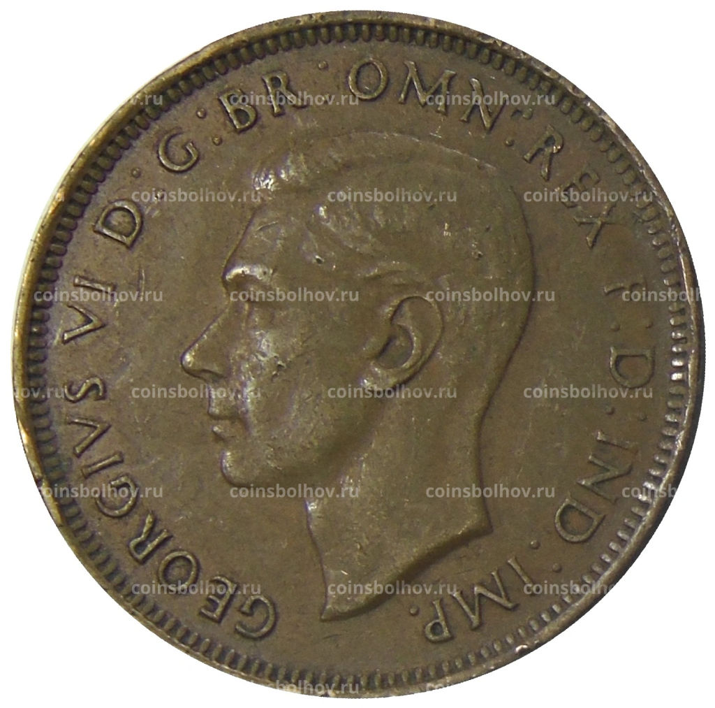 1/2 пенни 1938 года Австралия