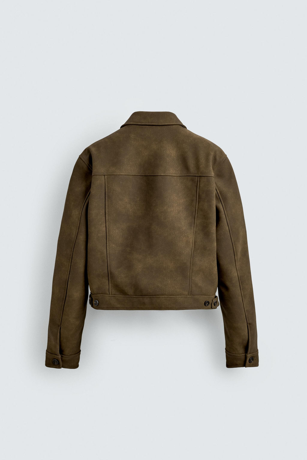 CAZADORA CROPPED FIT EFECTO PIEL / Aceite - Zara фото 8