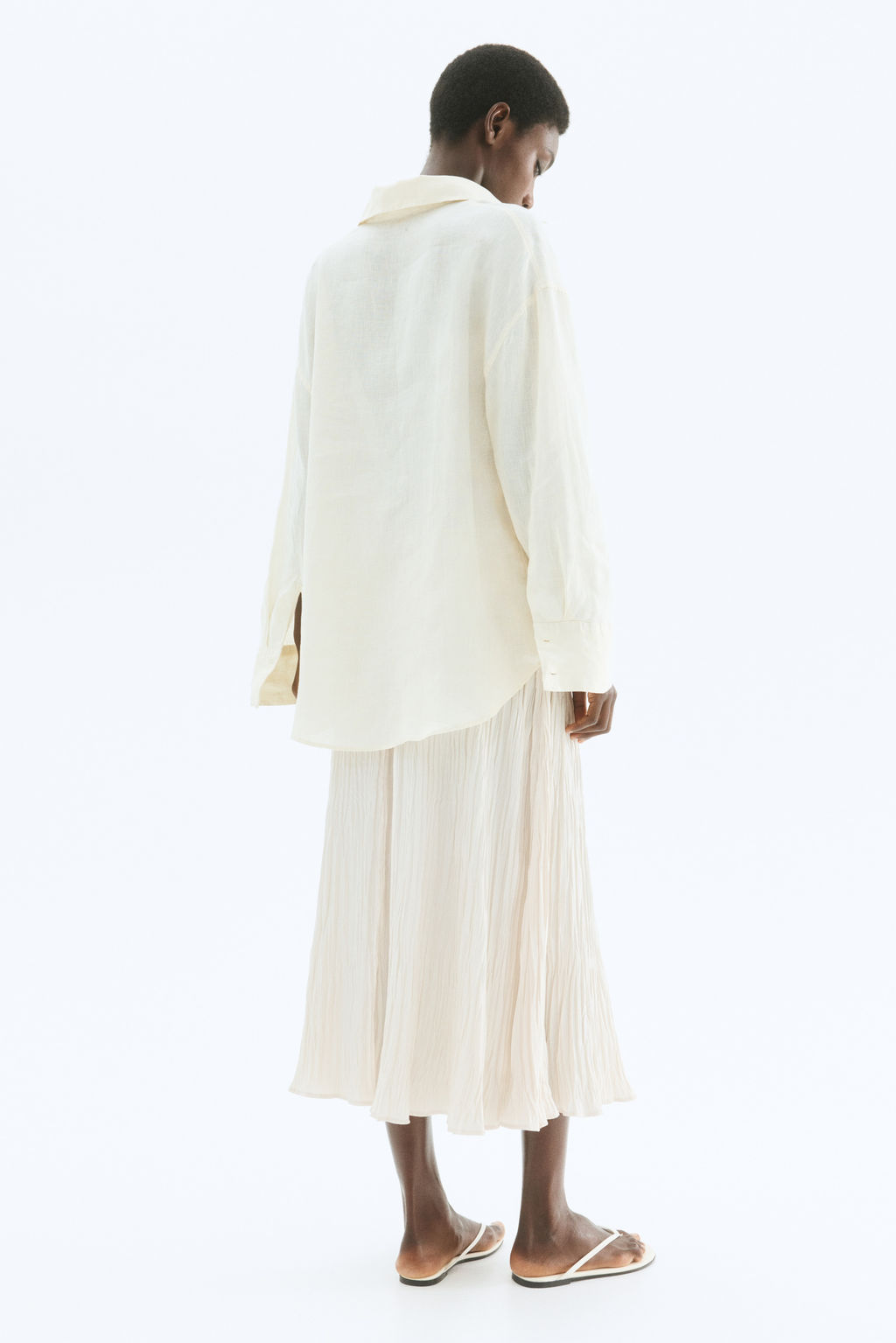 Falda de sarga con efecto arrugado - H&m фото 5