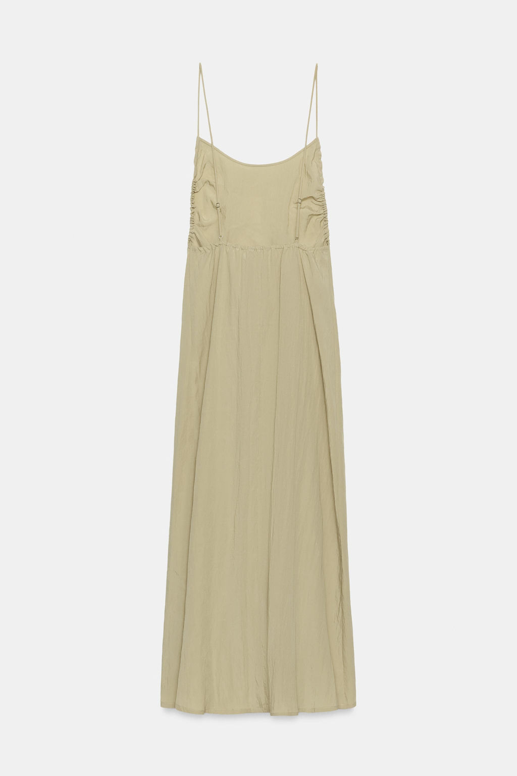 VESTIDO MIDI FLUIDO ESPALDA DESCUBIERTA / Beige / Verde - Zara фото 6