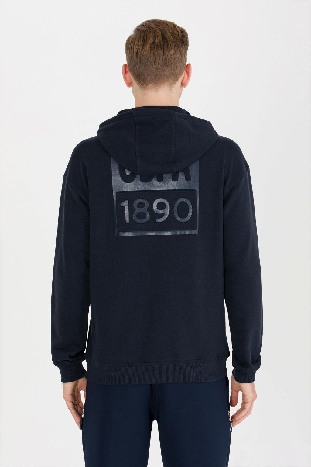 U. S. Polo Assn Мужская темно-синяя комфортная толстовка с капюшоном - U.s. polo assn фото 11