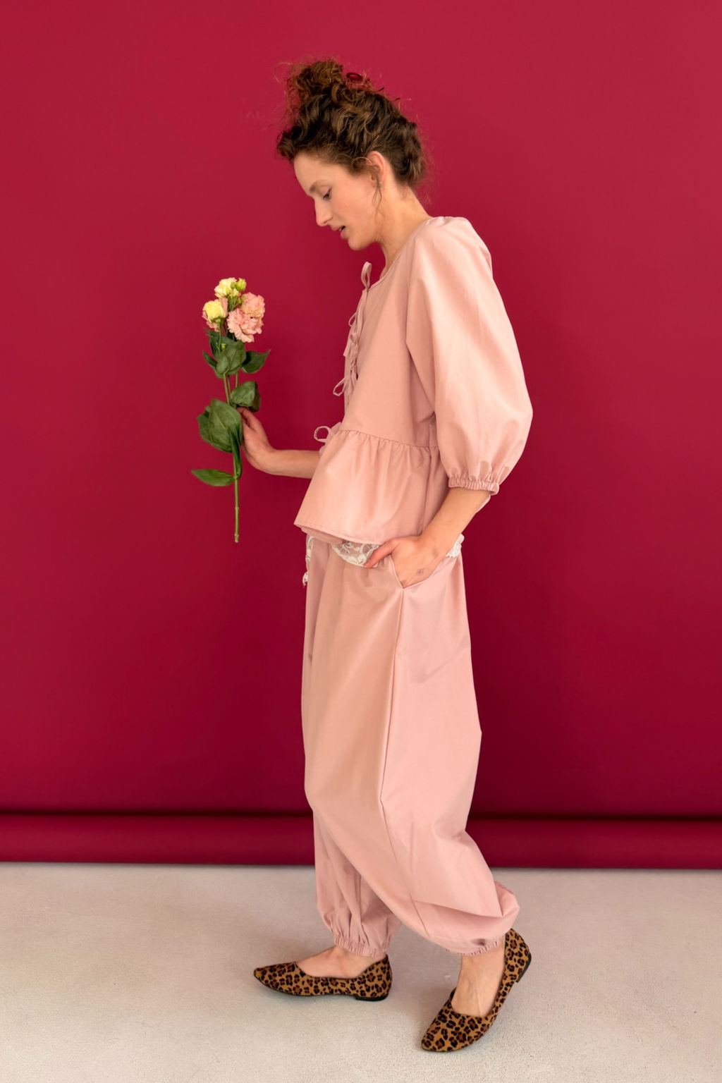 Брюки АЛАДДИН112/04/Пудровый - M&G all natural фото 4