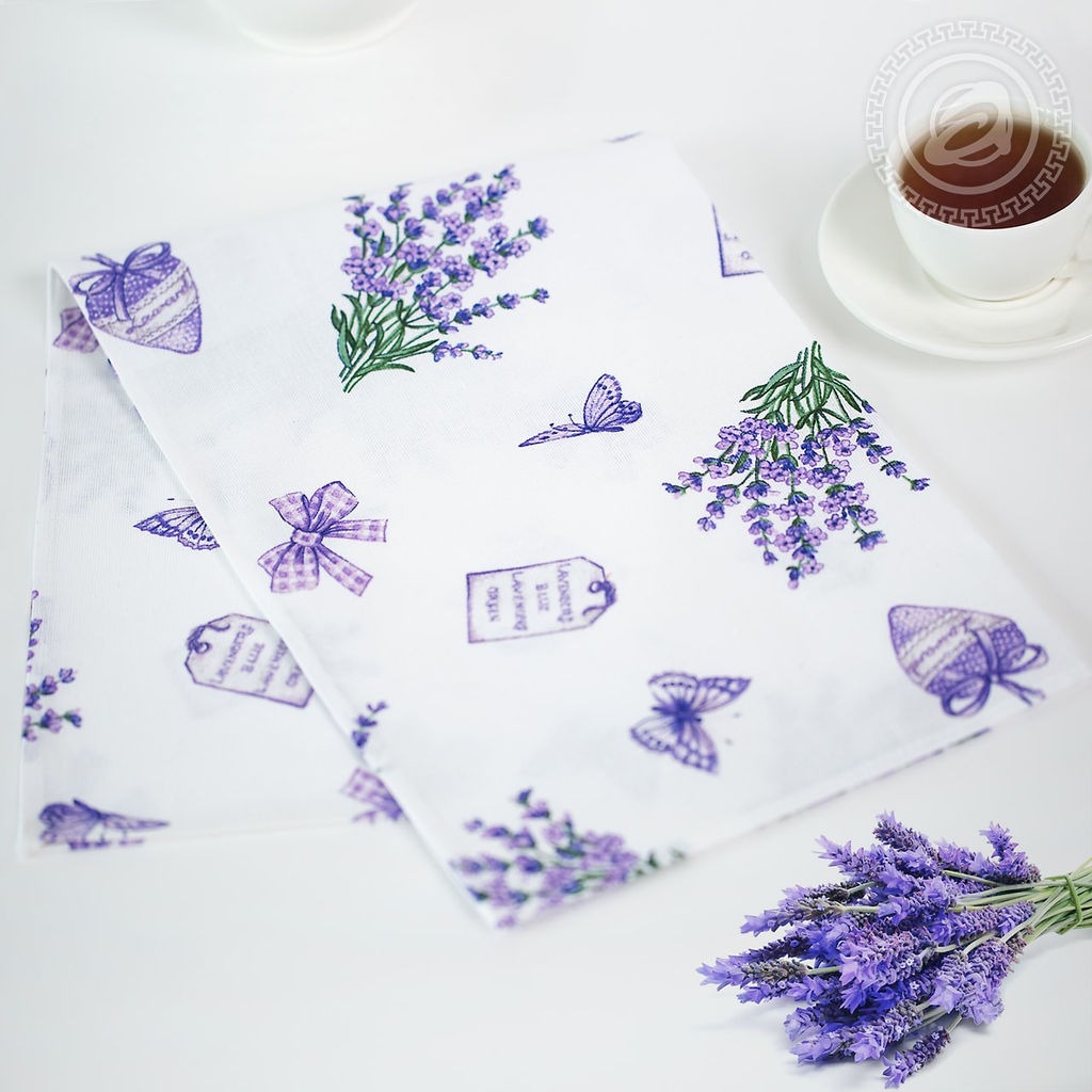 Полотенце кухонное из рогожки Сиреневая дымка 50х70/1 шт. - 50*70 Полотенца из рогожки - Арт дизайн фото 2