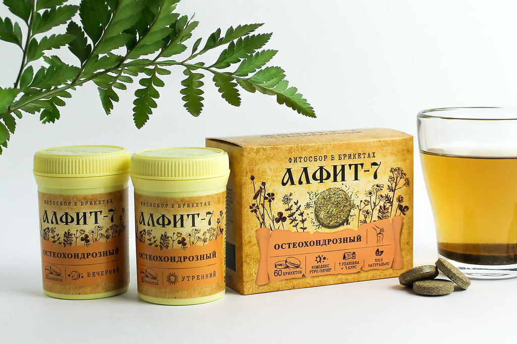 Алфит- 7 Остеохондрозный БАД в брикетах Алфит 1189