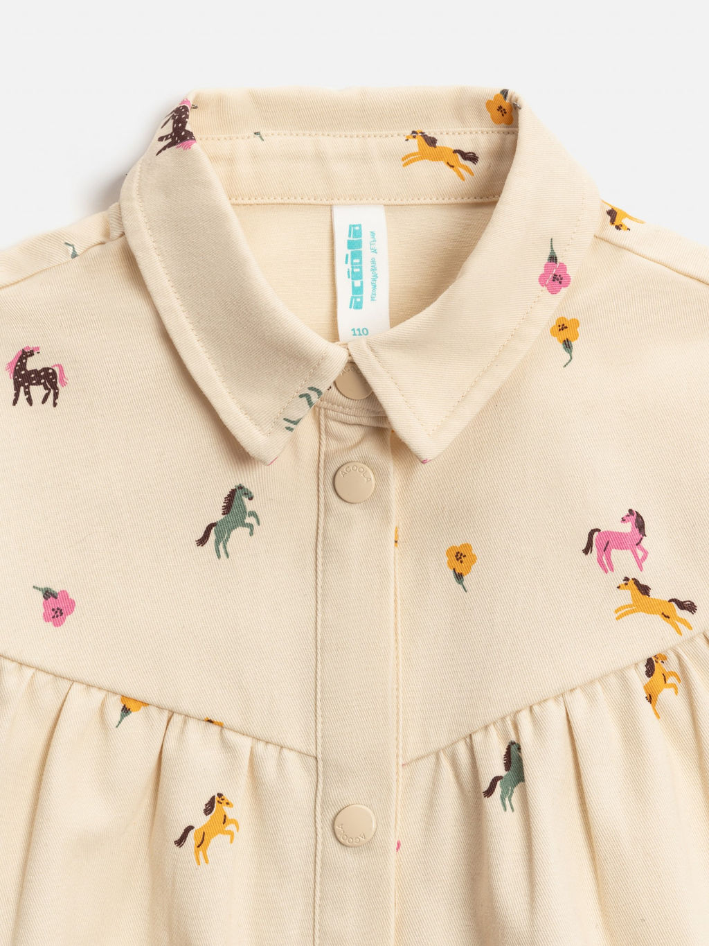 ACOOLA / Платье детское для девочек Meredit бежевый принт  фото 4