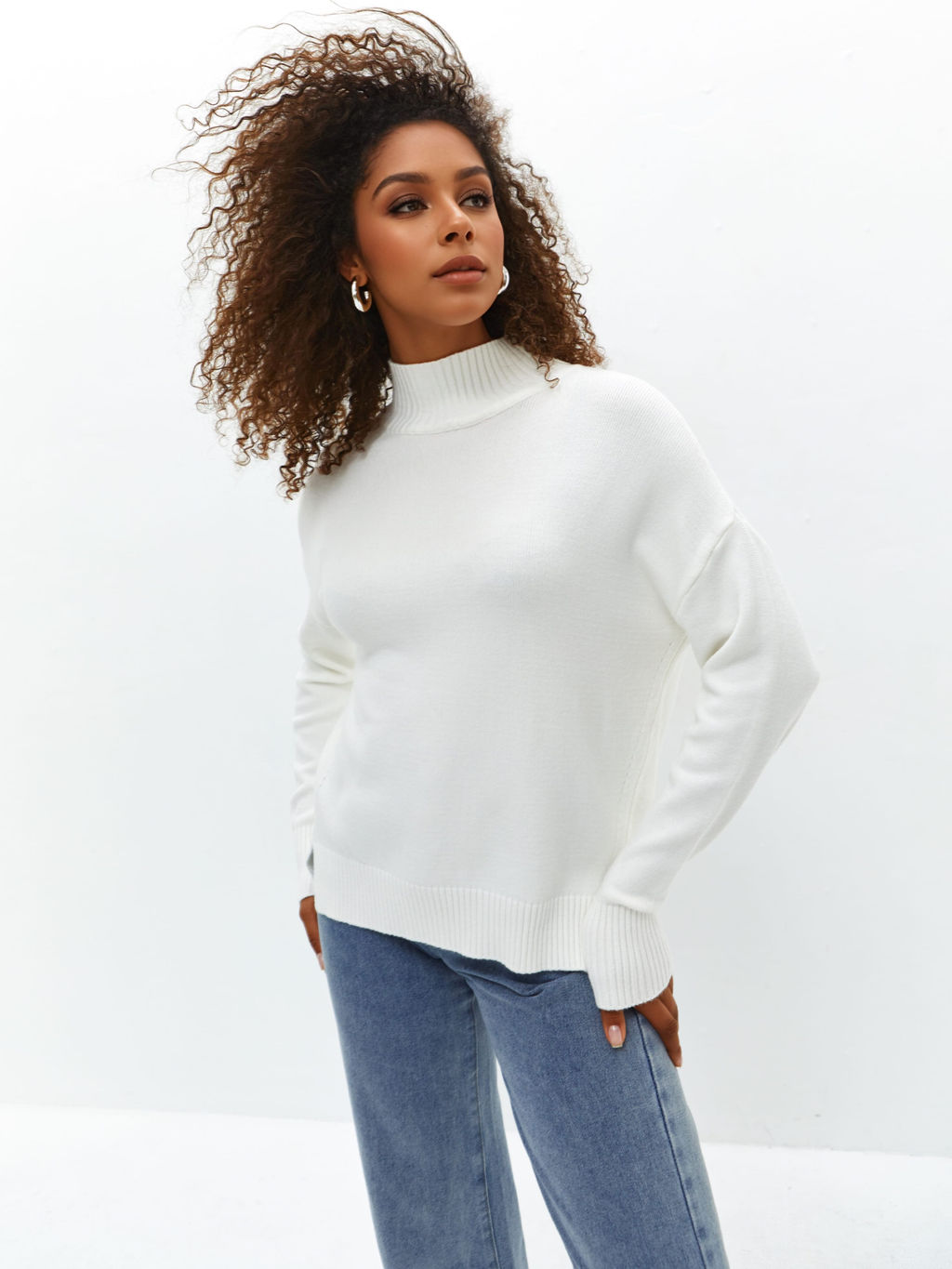 Свитер Дейн (белый) One Size - Nadi bordo фото 8