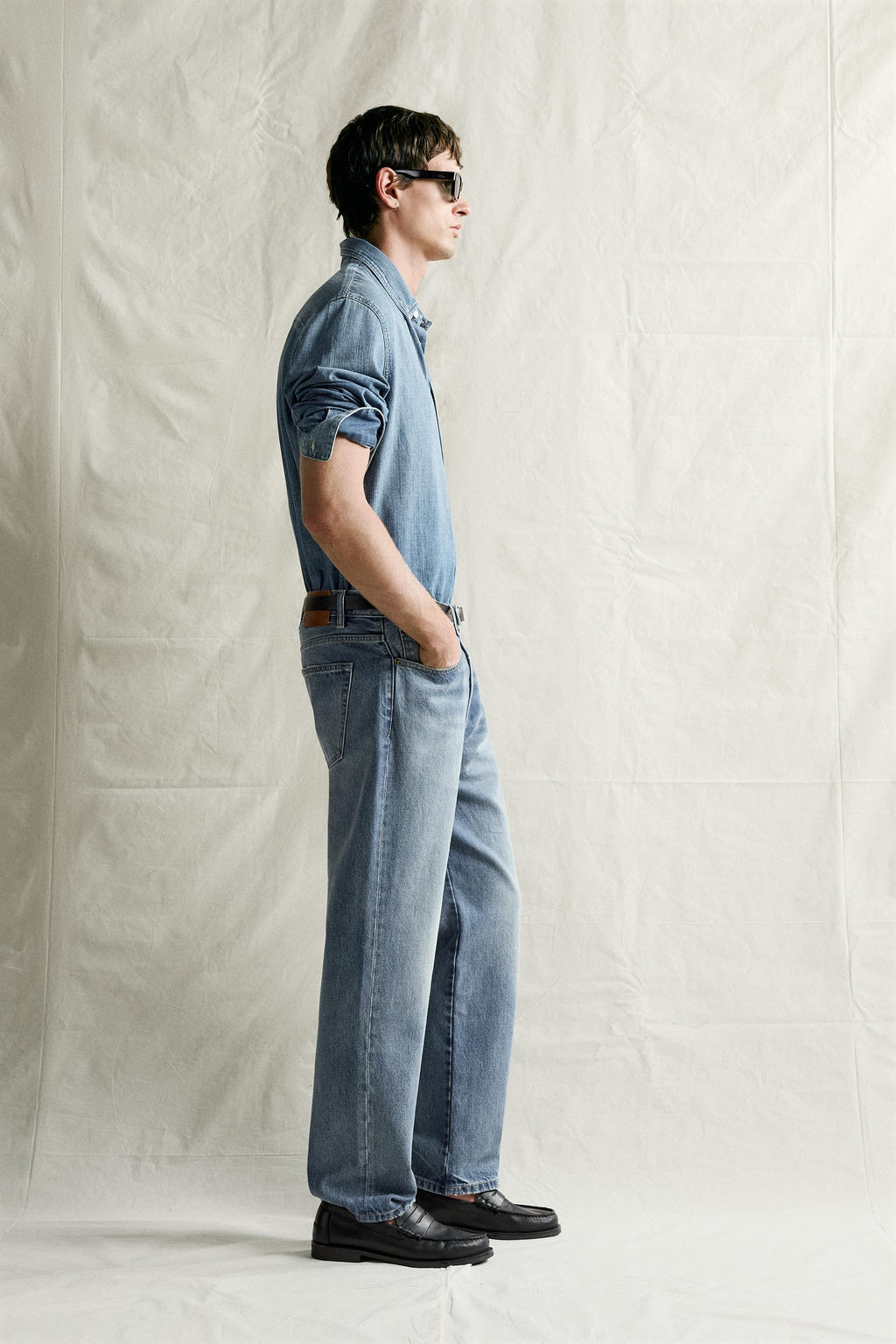 CAMISA DENIM REGULAR FIT / Azul claro - Zara фото 4