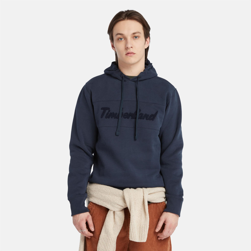 Толстовка Timberland Sweatshirt Cursive Logo Hoodie Regular темно-синяя  фото 2