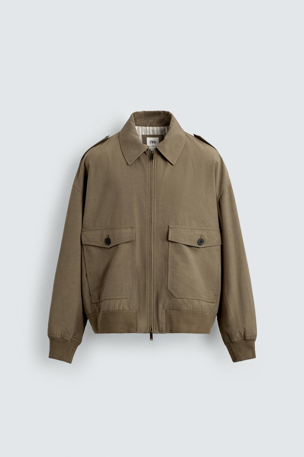LIMITED EDITION VISCOSE-COTTON RELAXED FIT JACKET - Zara фото 17