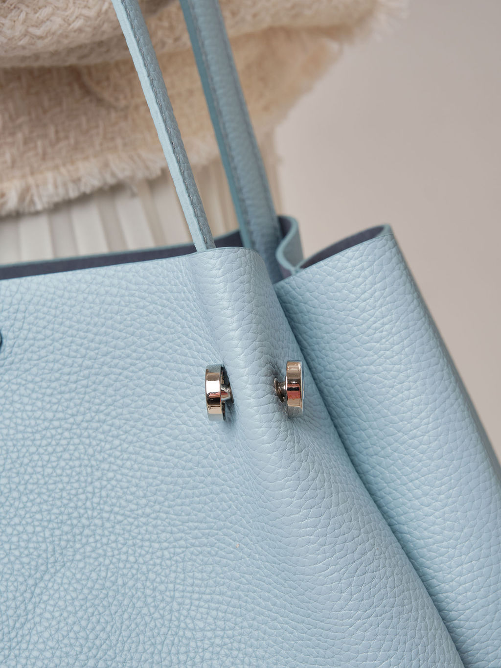 Кожаная сумка Vasilisa DBR 31210 светло-голубой  фото 7