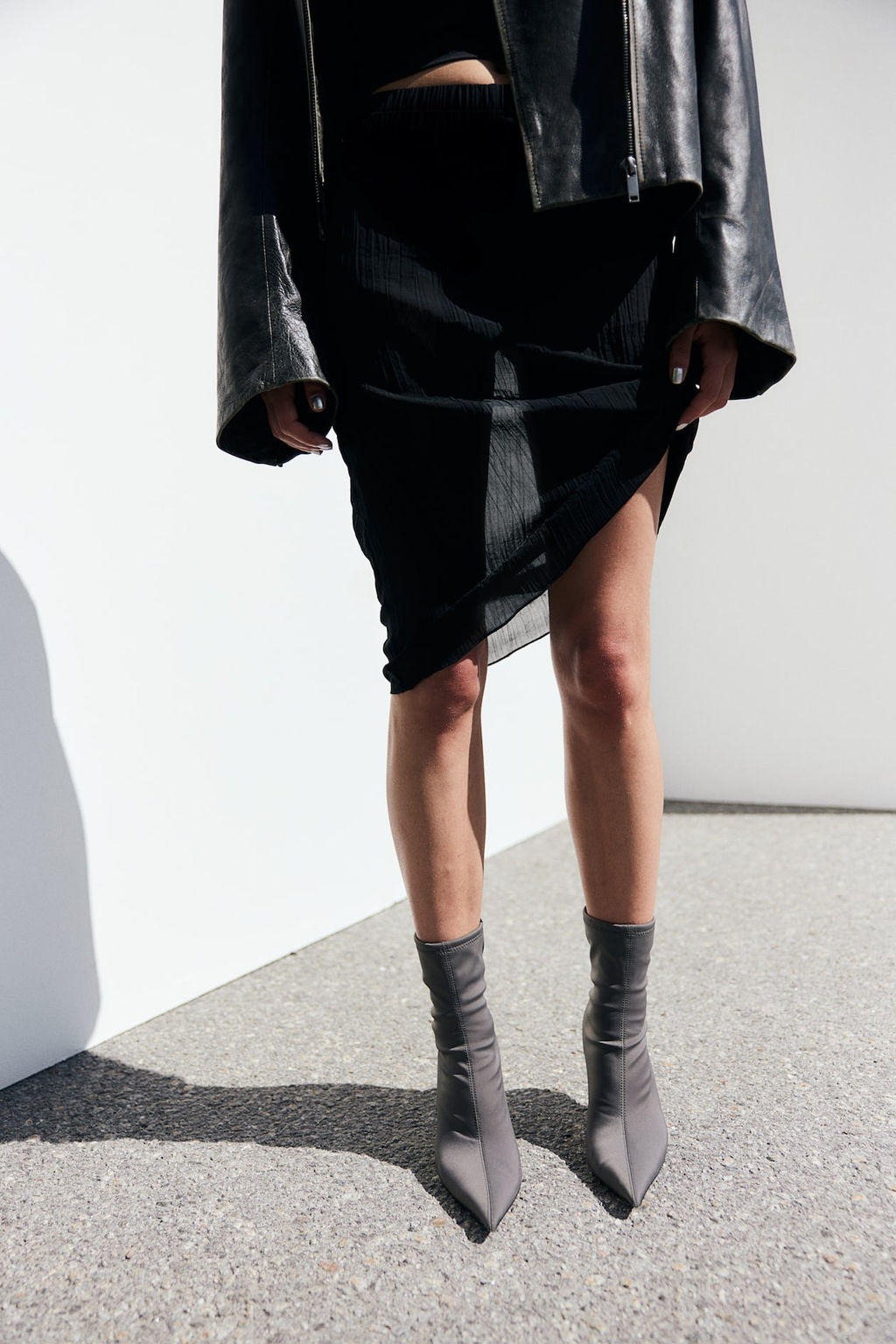 Falda transparente en tejido arrugado - H&m фото 2