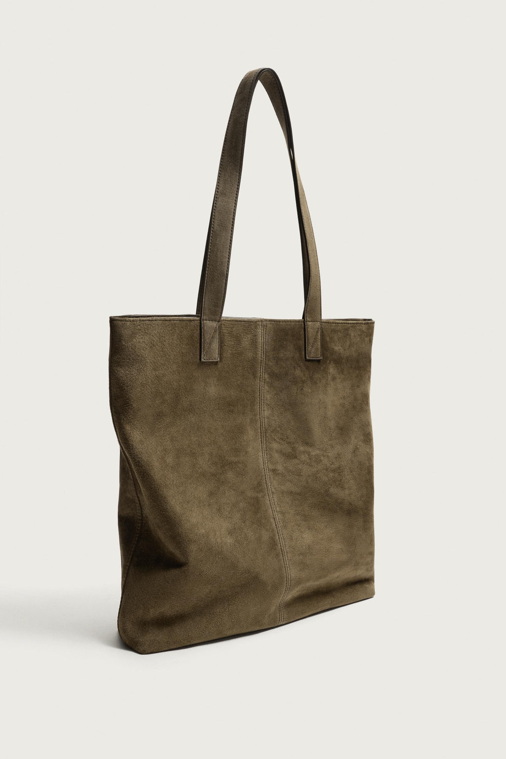 BOLSO SHOPPER PIEL / Verde Caqui - Zara фото 2