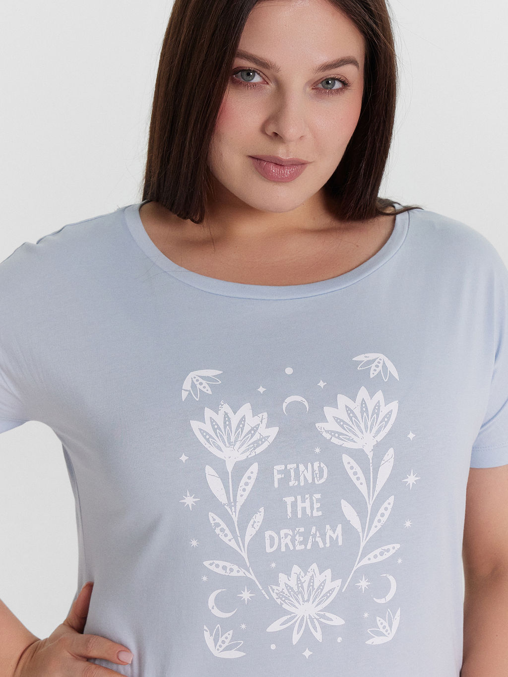 Пижама женская голубая с принтом Find the dream - Mark formelle фото 5