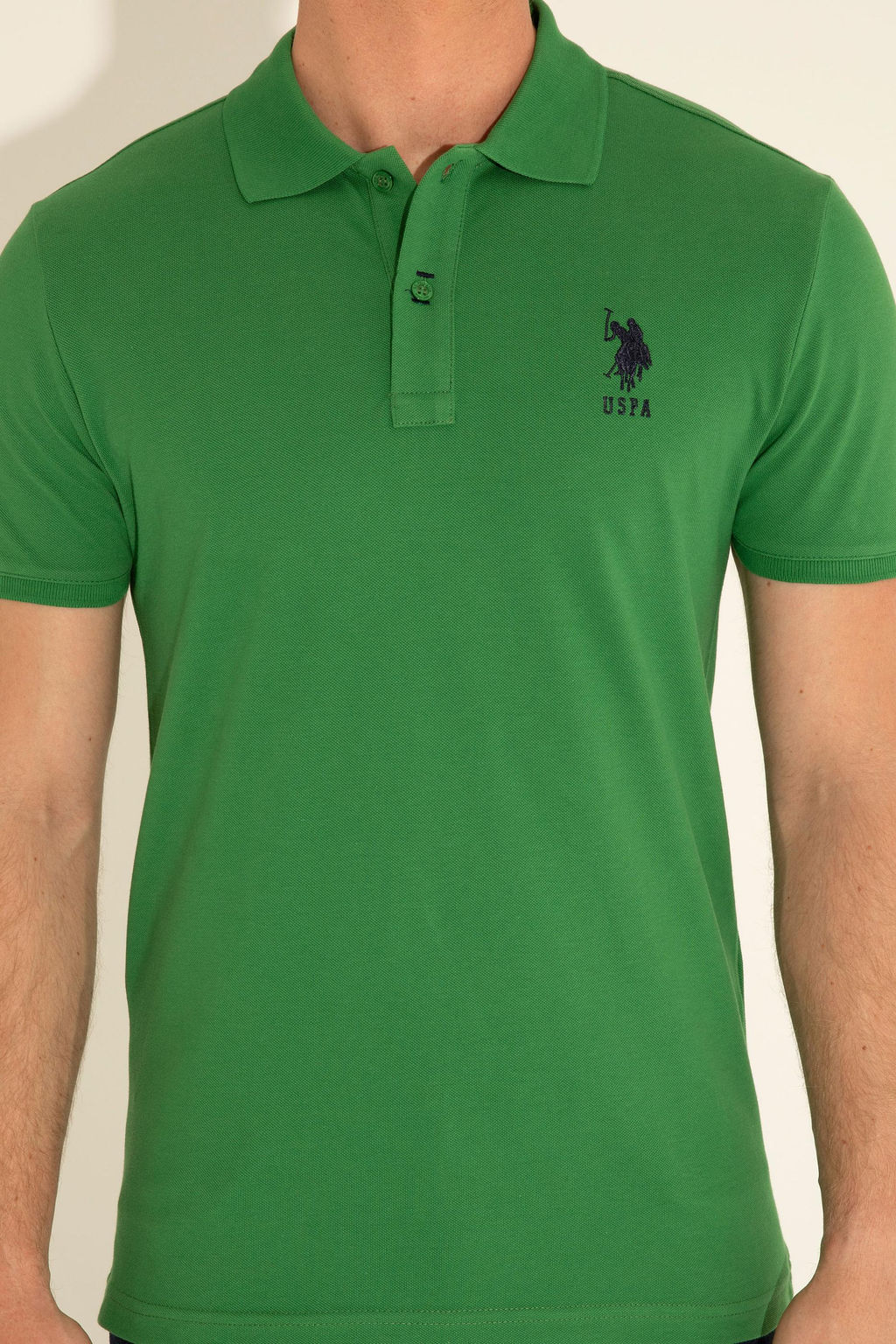 Футболка U.S. Polo Assn базовая зеленая хлопок  фото 14