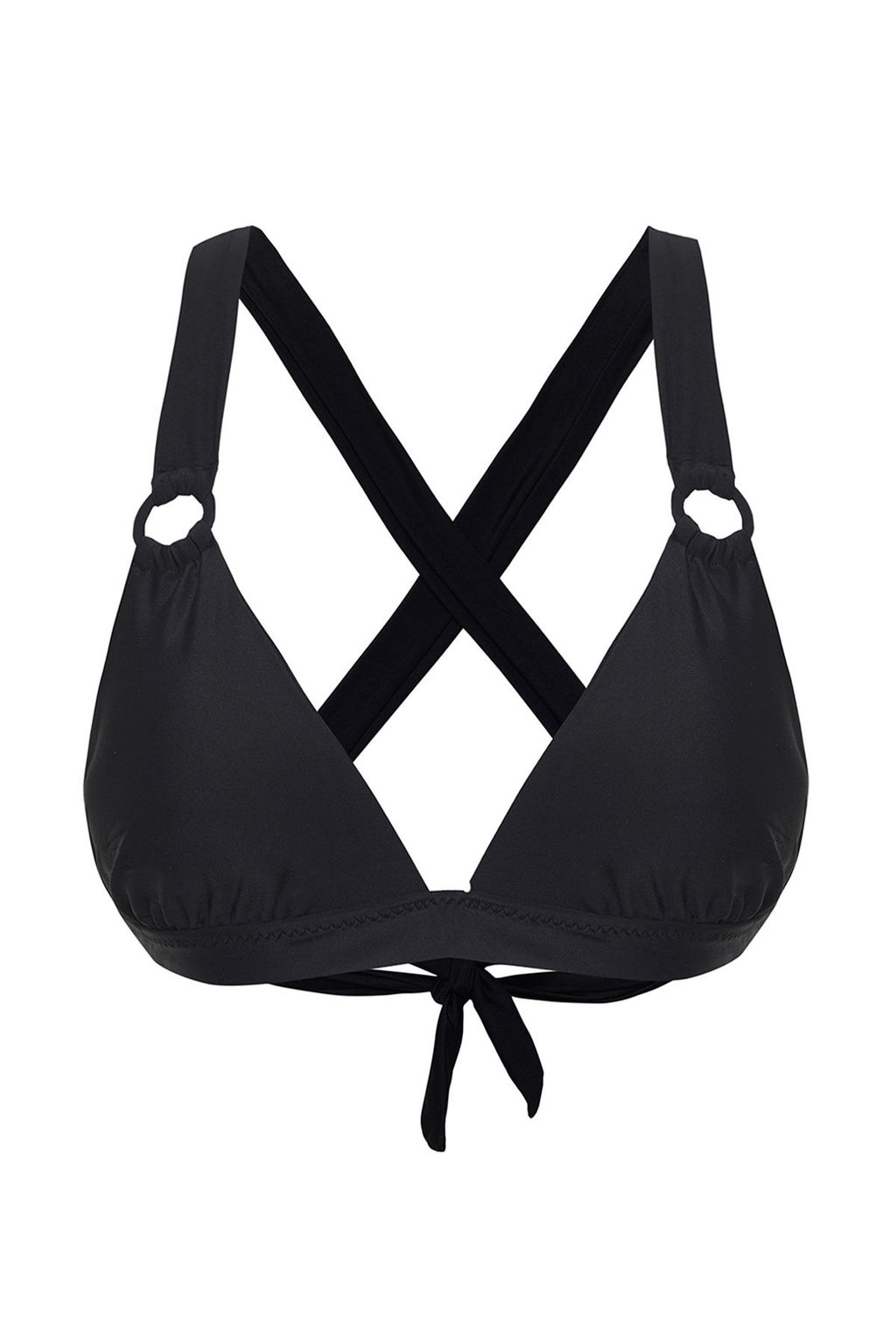 TRENDYOLMILLA Siyah Ucgen Capraz Baglama Detayl? Aksesuarl? Bikini Ustu TBESS25BU00043 фото 5