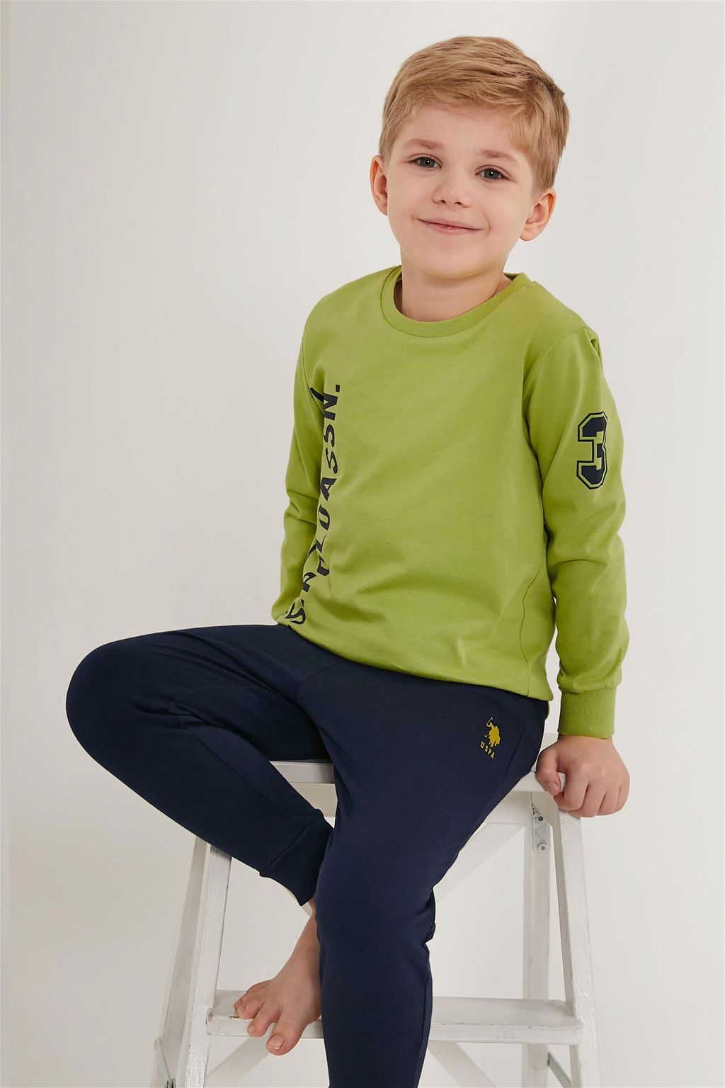 U. S. Polo Assn Пижамный комплект фисташкового зеленого цвета для мальчика - U.s. polo assn фото 3