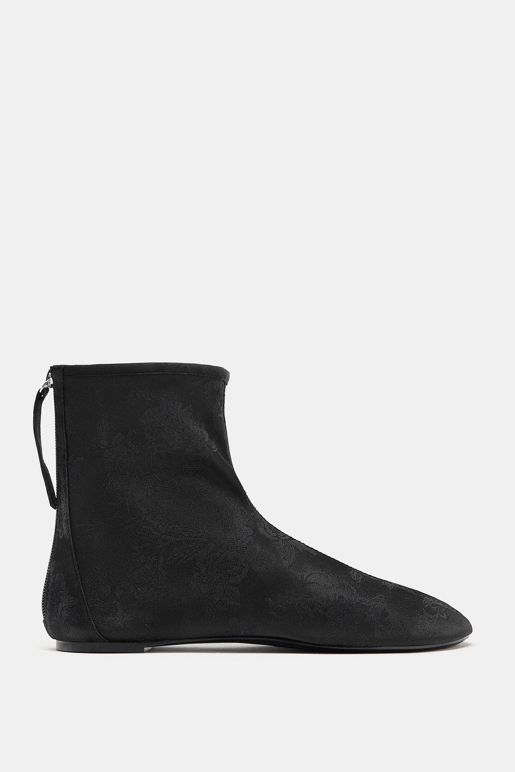 FLAT SATIN-EFFECT ANKLE BOOTS - Zara фото 3