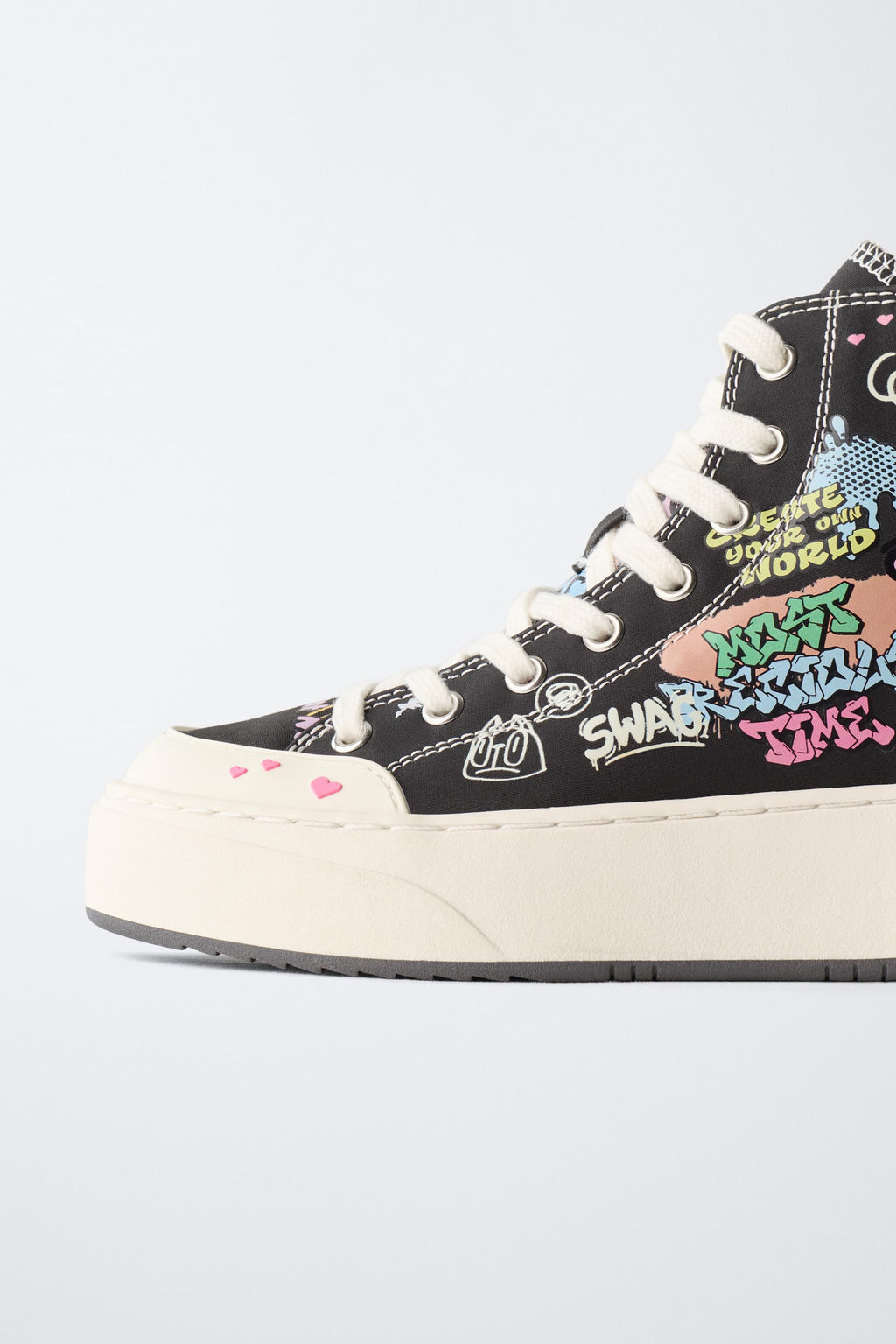 GRAFFITI HIGH-TOP SNEAKERS - Zara фото 4